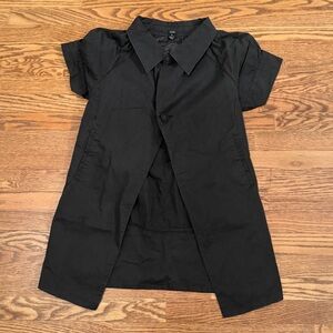 New AZIZ Black Short Sleeve Lightweight Lined stylish Jacket/Coat Size Small